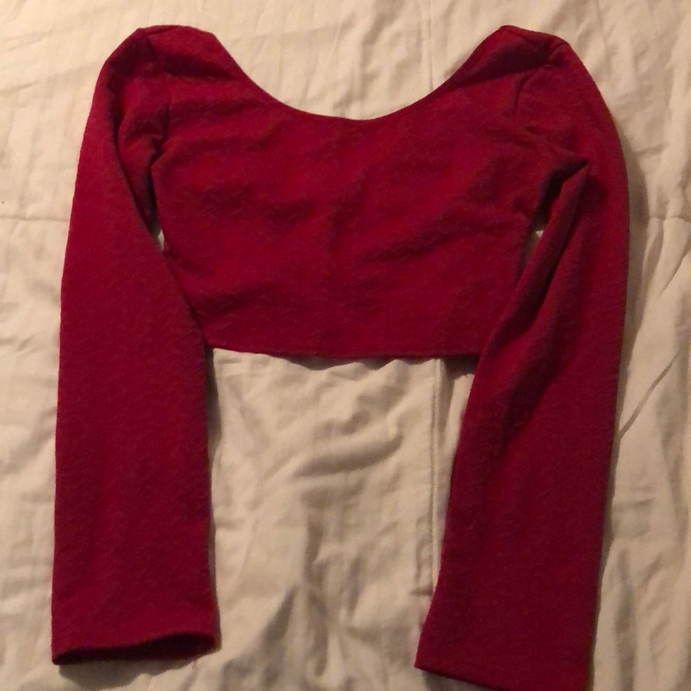 Red crop top